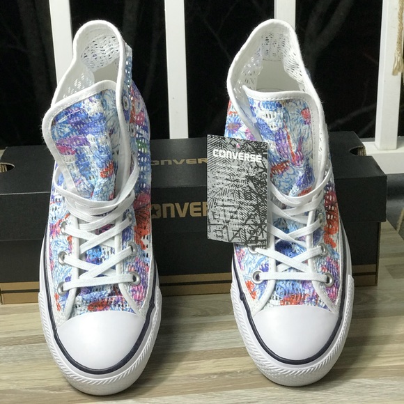 NWT Converse 🔥 Ctas HI Spray Paint Blue HT WMNS - Picture 2 of 8